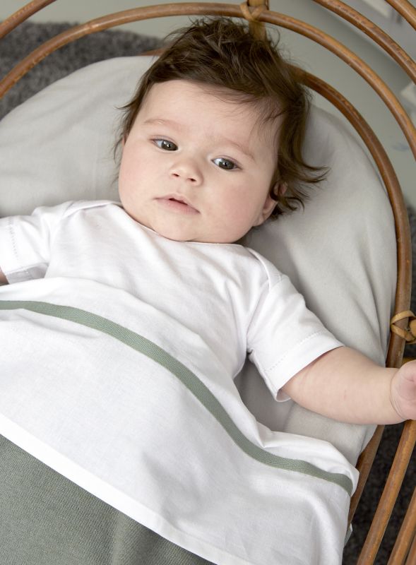 Crib sheet piping for baby bed (100x150 cm) - Forest Green