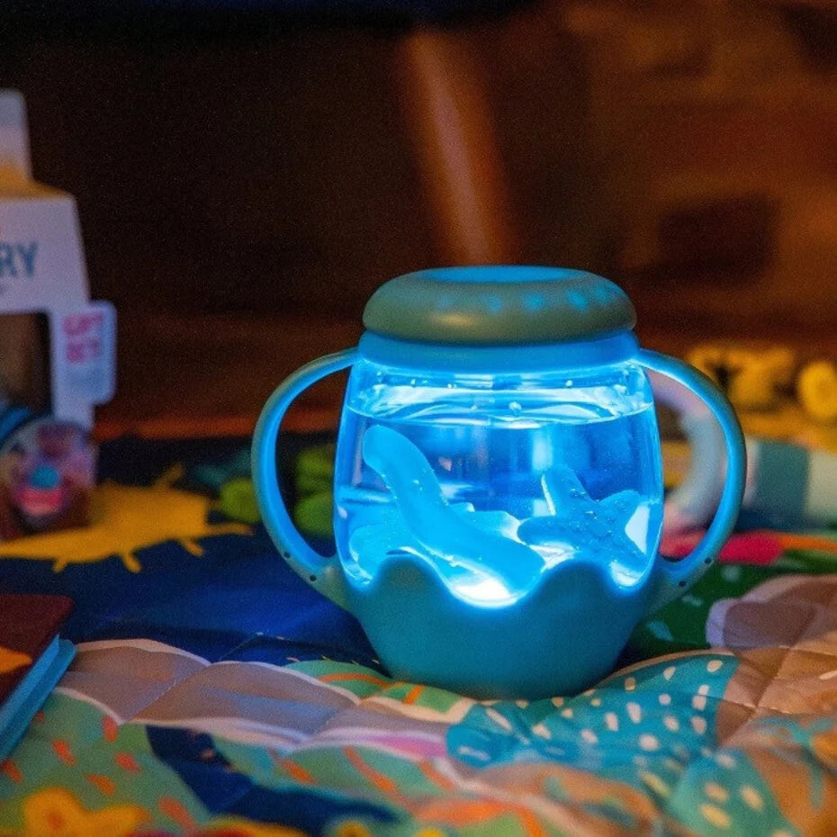 Mini speelbeker - Blauw (incl 5 zachte figuren)