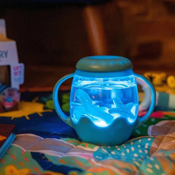 Mini speelbeker - Blauw (incl 5 zachte figuren)