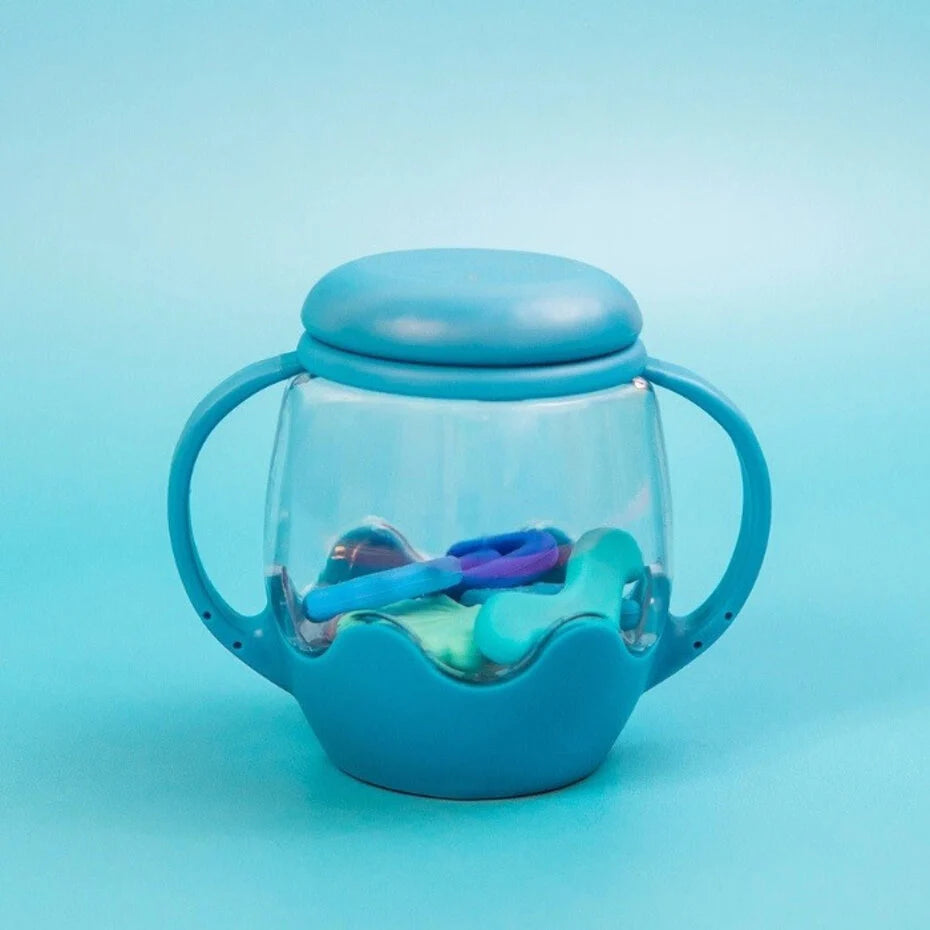 Mini speelbeker - Blauw (incl 5 zachte figuren)
