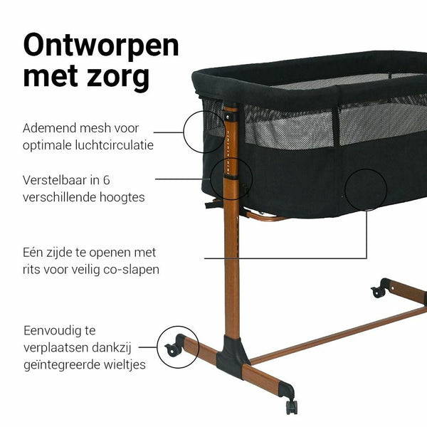 Co-sleeper Premium - Walnut/Brilliant Black
