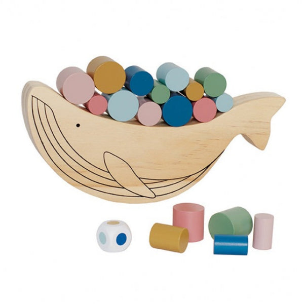 Houten balansspel Walvis