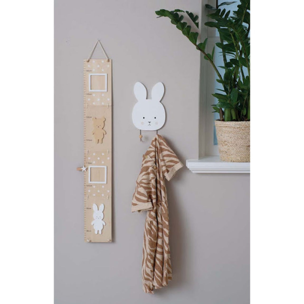 Houten meetlat Teddy & Bunny Naturel