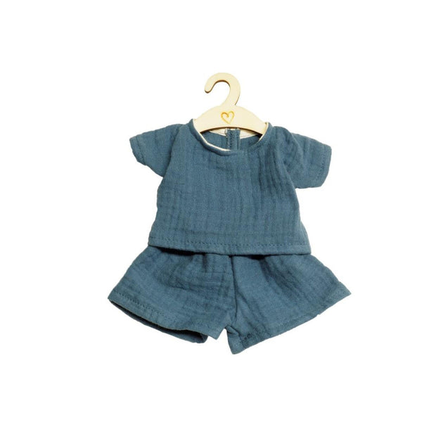 Broek en T-shirt Blauw (poppenkleding)