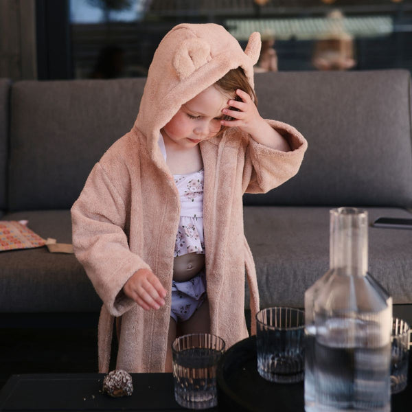 Badjas Beer (4-6 jaar) - Blush