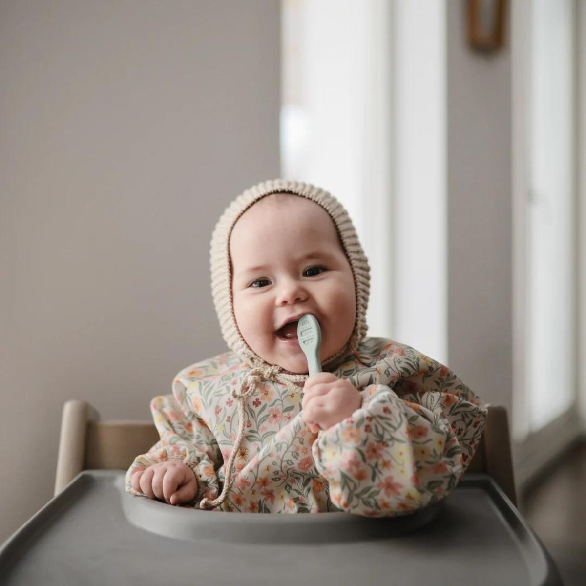 Eerste hapje lepel (sage/sand)