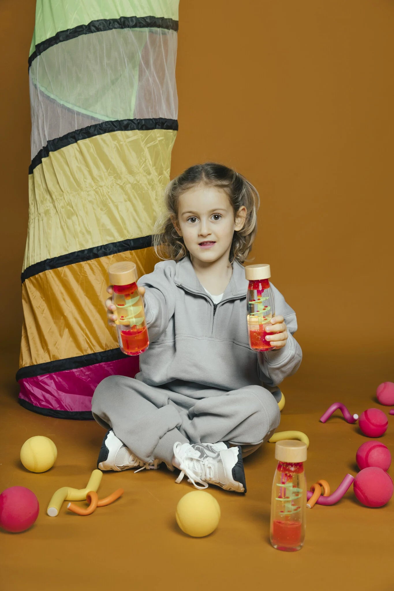 Sensory bottle - Spiral Blue