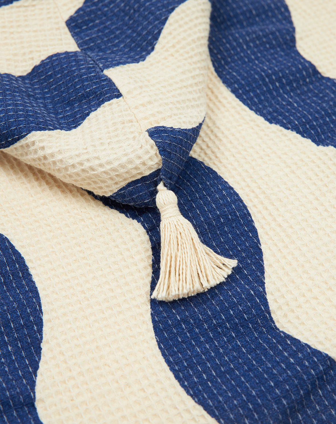 Nobodinoz Poncho - Blue Waves Waffle (3-6 jaar)