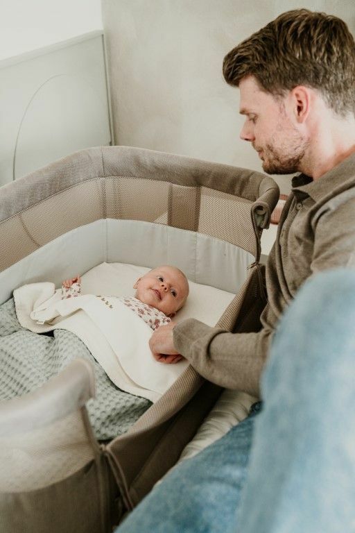 Co-sleeper Premium - Walnut//Timeless Taupe