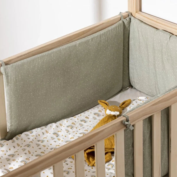 Atmosphera wieg/babybed bumper - Celadon Green