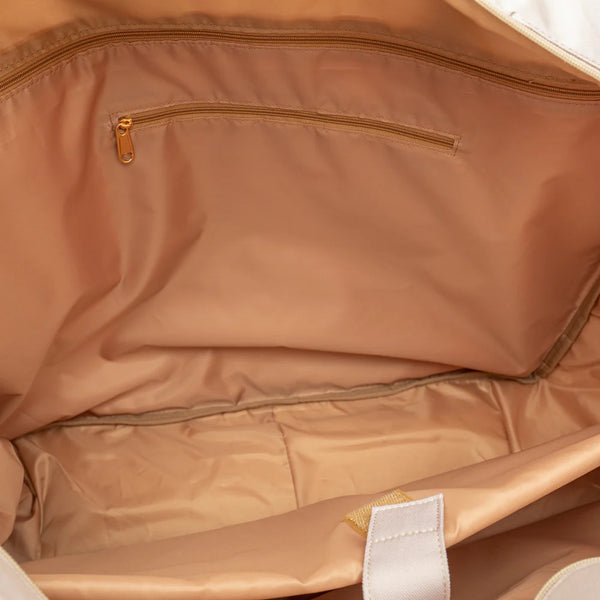 Travel Mom Bag - Latte Leopard