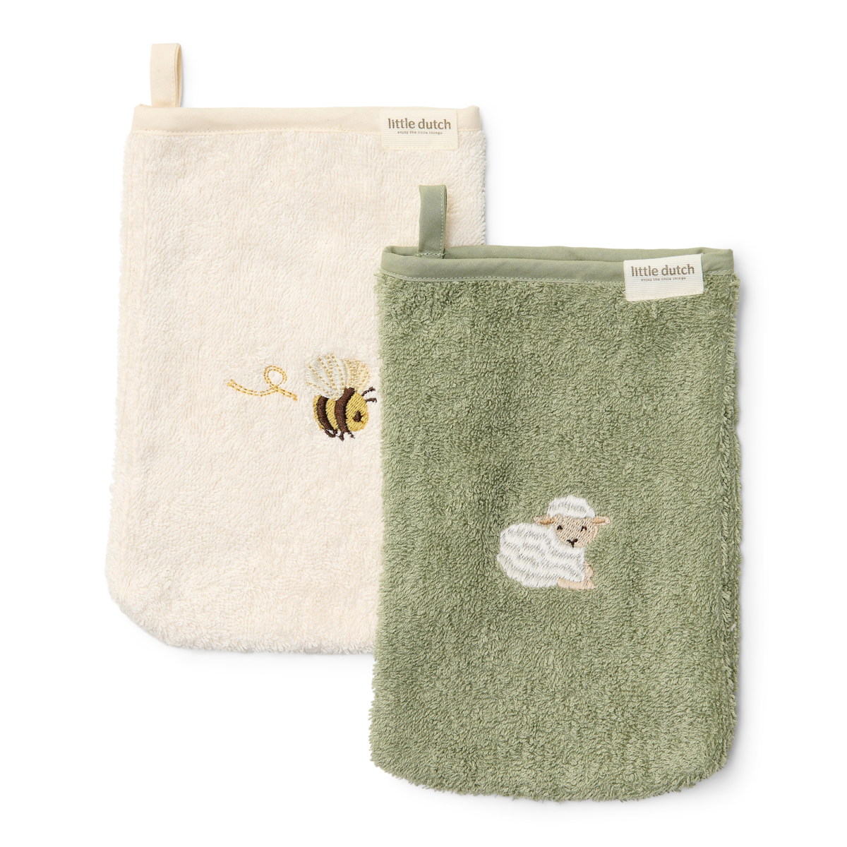 Badstof 2-pack Washandjes - Little Farm