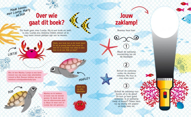 Zaklampboek - Speuren in het water (3+/6+)