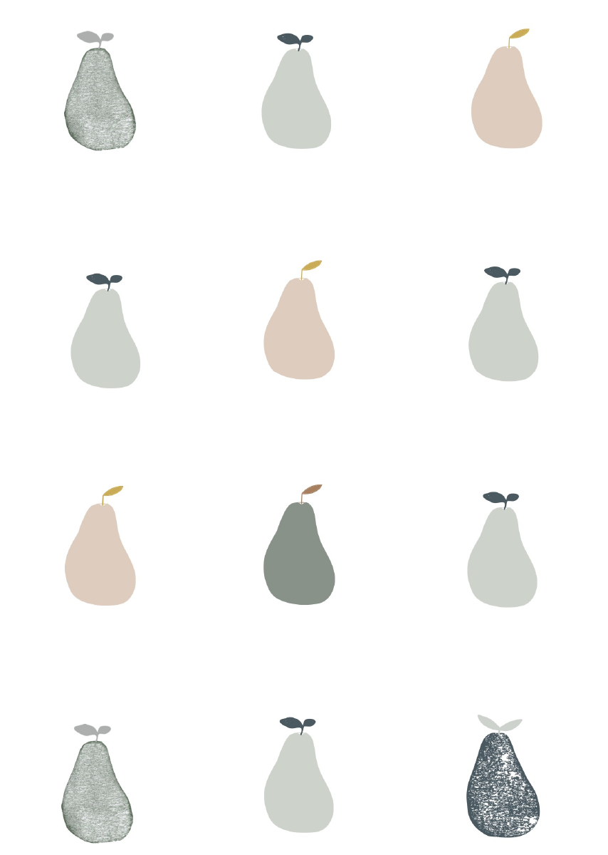 Wallpaper Pears (pink or green)