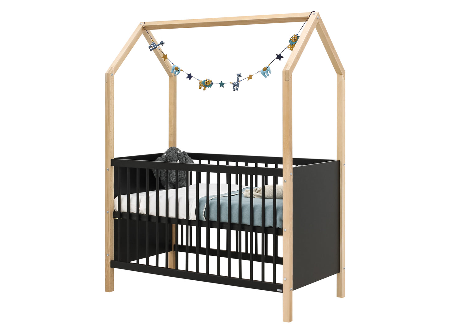 Toi Toi Kids Homy 60x120 - Black / Natural