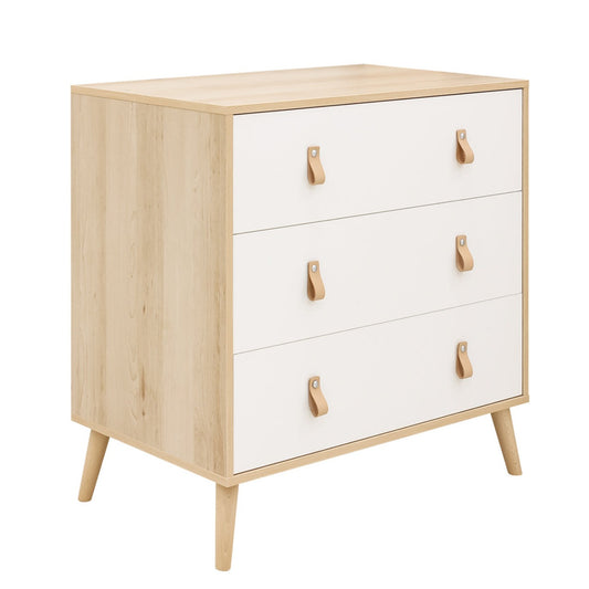 Toi Toi Kids Jort chest of drawers with 3 drawers - White / Natural