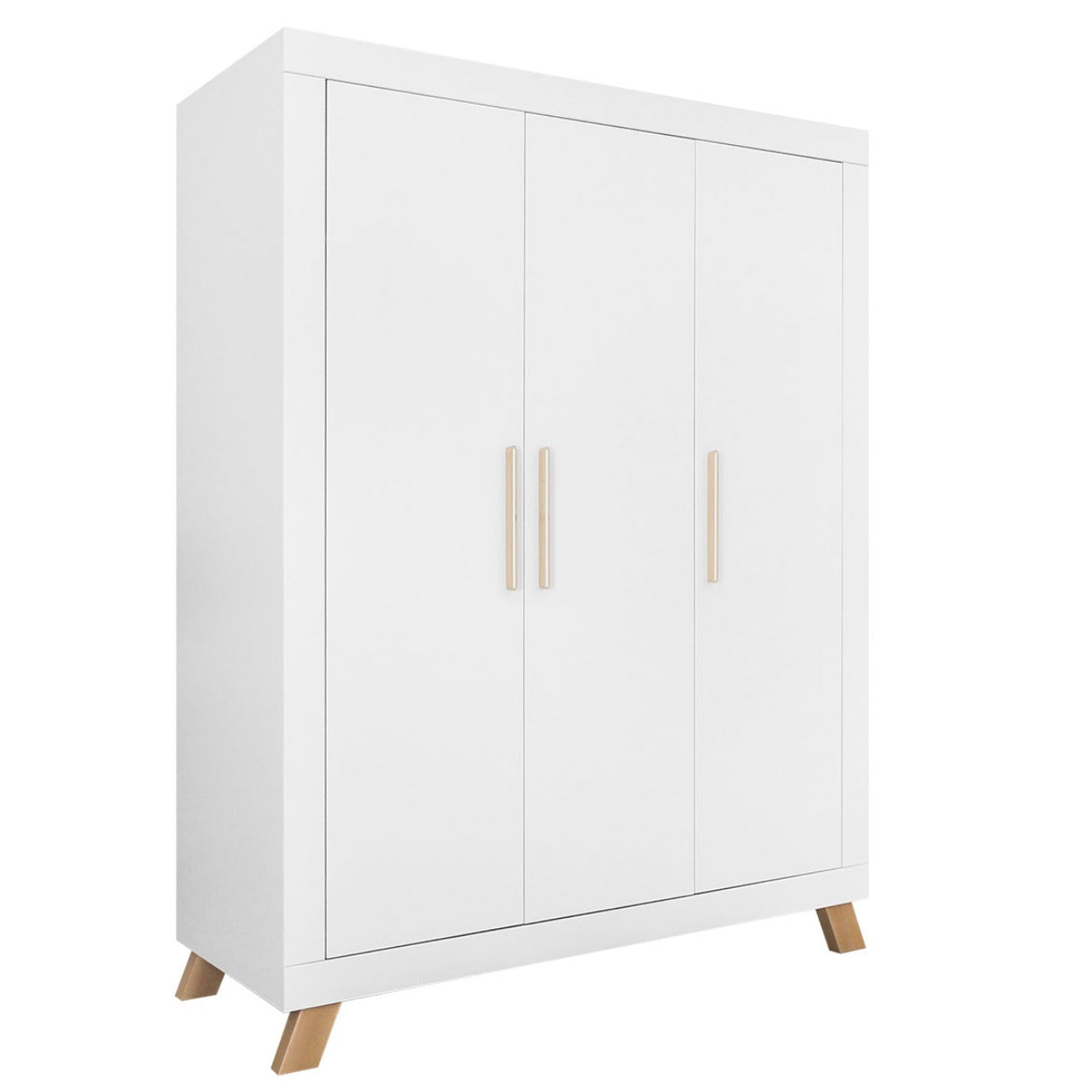 Bopita Lisa 3-door wardrobe - White/Natural