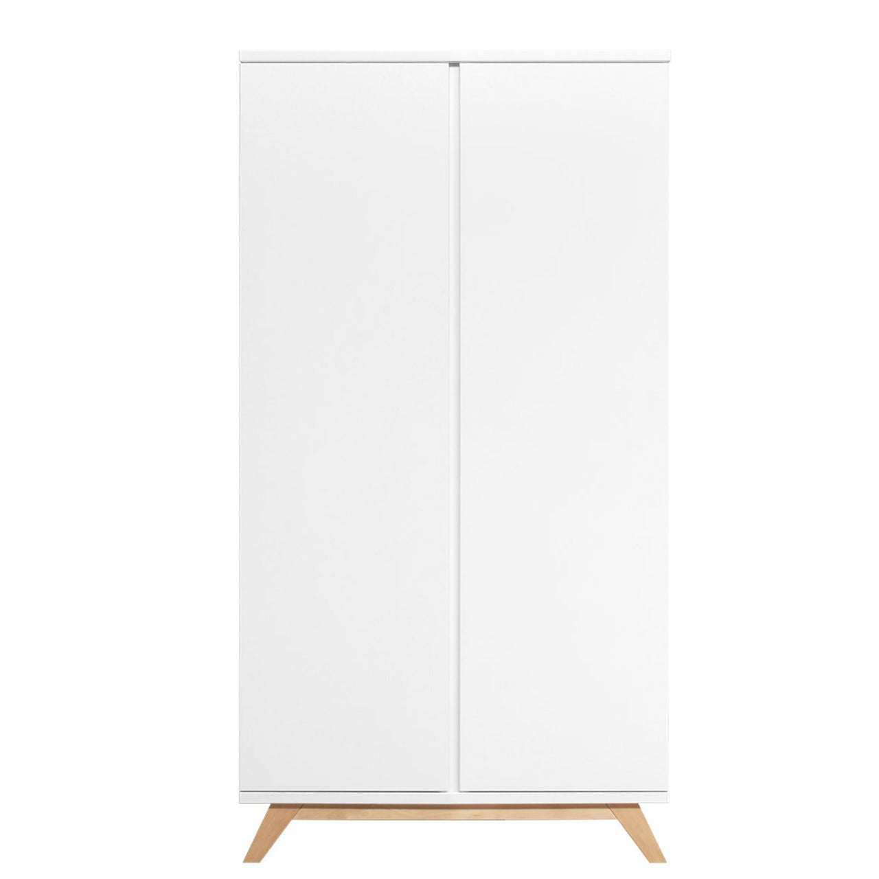 Bopita Lynn 2-door wardrobe without handles - White/Natural