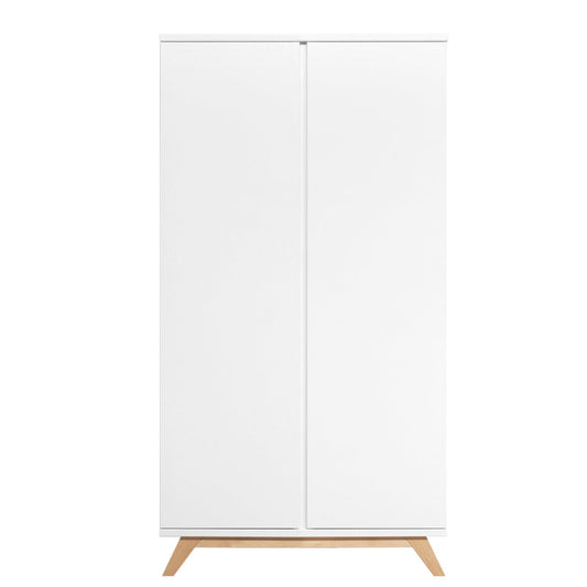 Bopita Lynn 2-door wardrobe without handles - White/Natural