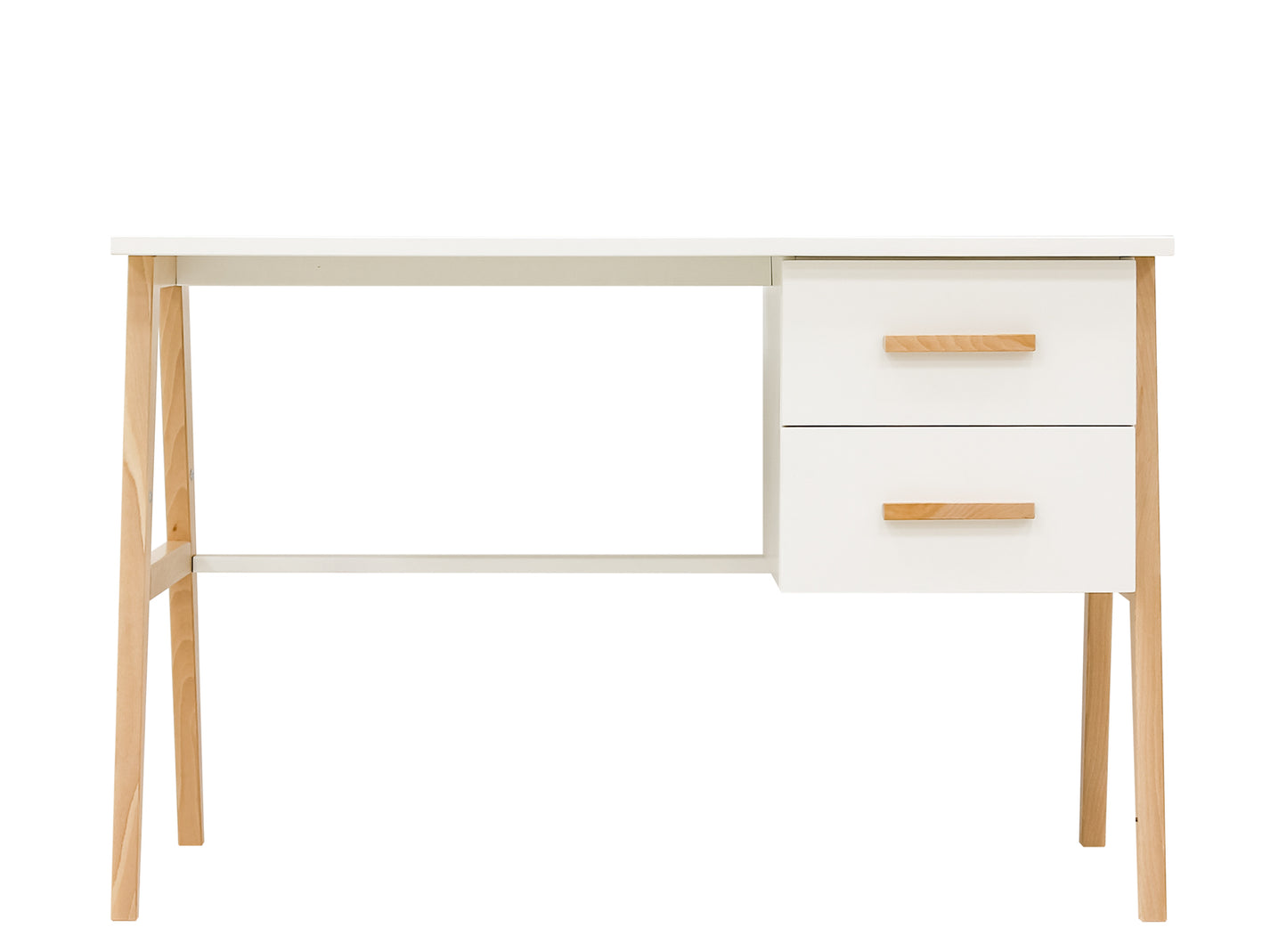 Bopita Fenna desk with 2 drawers - White/Natural