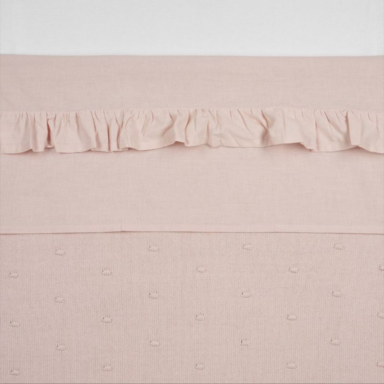 Crib sheet Ruffle (100x150 cm) - soft pink