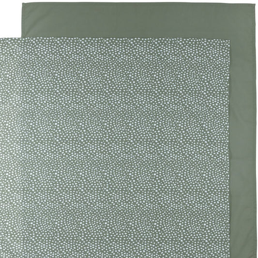 Cot sheet 2-pack (100x150cm) - Forest Green/cheetah