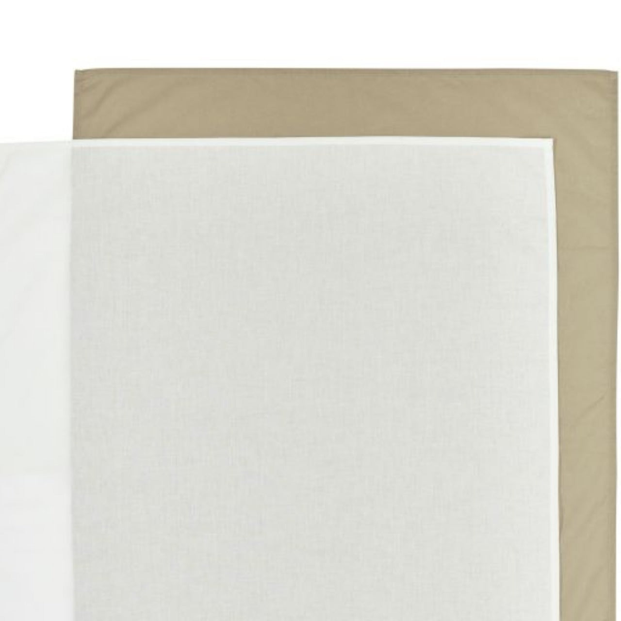 Ledikantlakens 2-pack offwhite/taupe