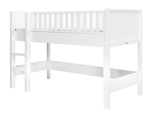 Bopita Nordic mid-high bed 90x200 with straight or slanted stairs - White