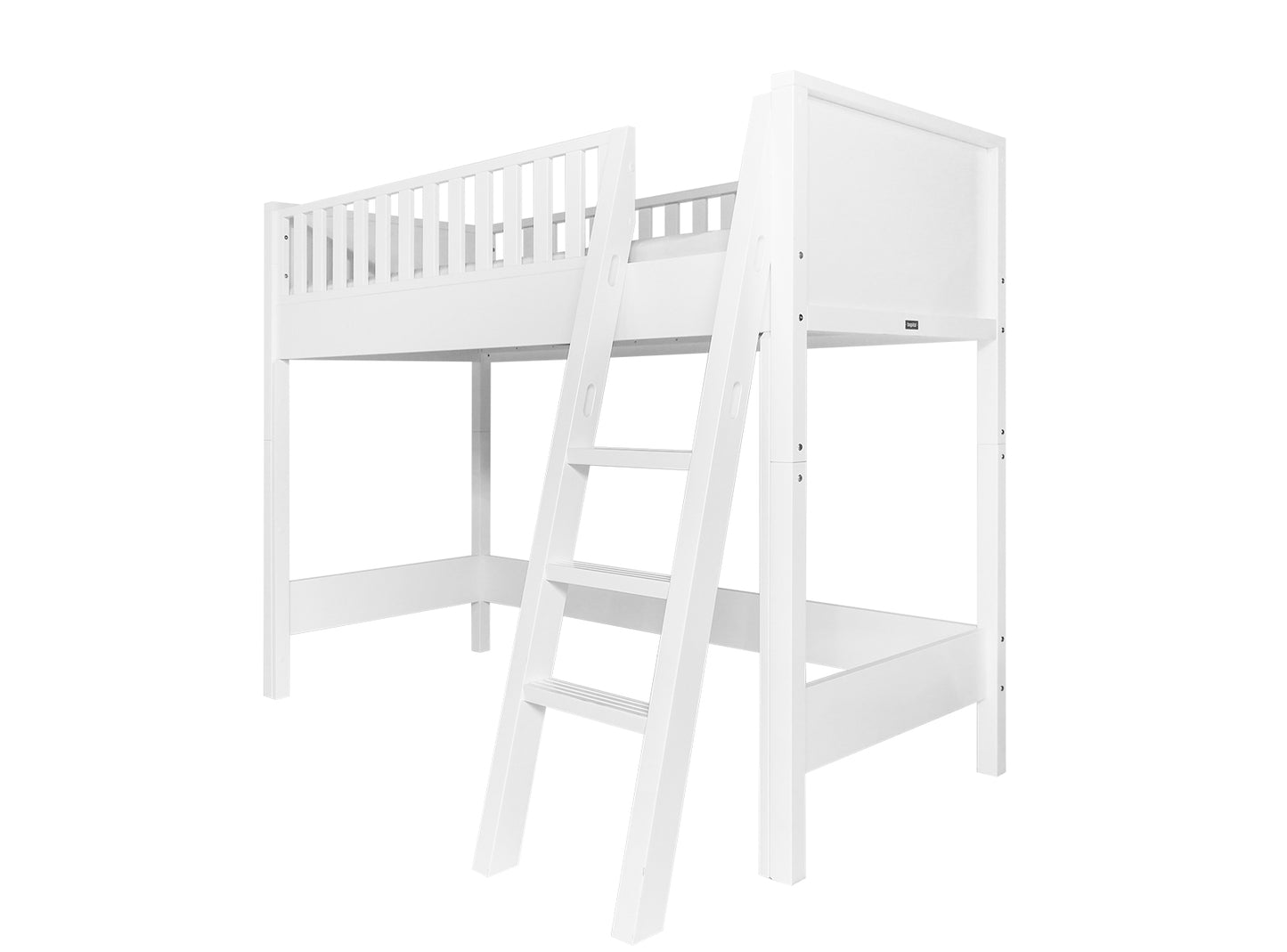 Bopita Nordic loft bed 90x200 with straight or slanted stairs - White