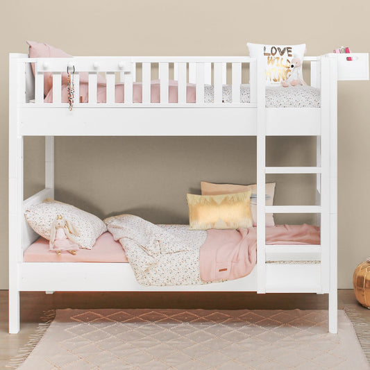 Bopita Nordic bunk bed 90x200 with straight stairs - White