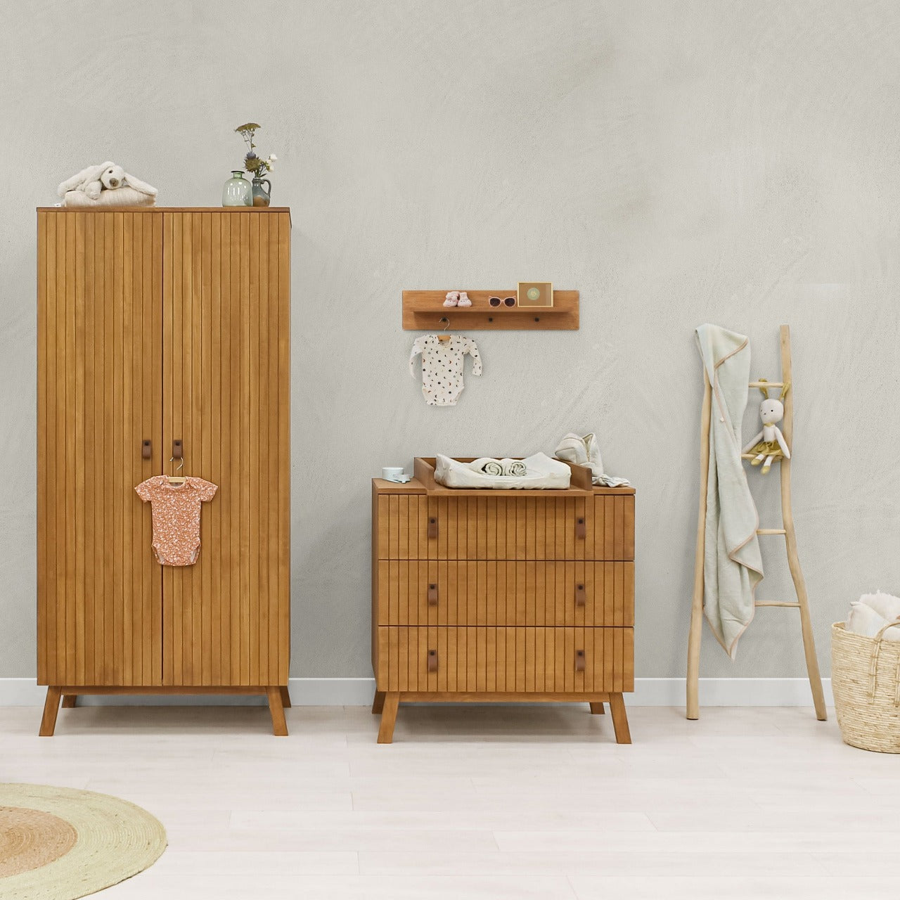 Bopita Senna commode met 3 laden - Rose Wood