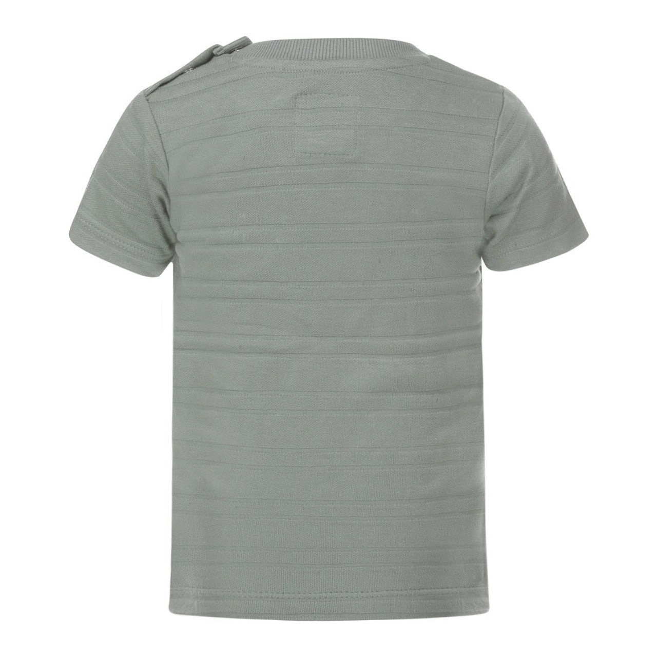 T-shirt Dusty Green with stripe pattern