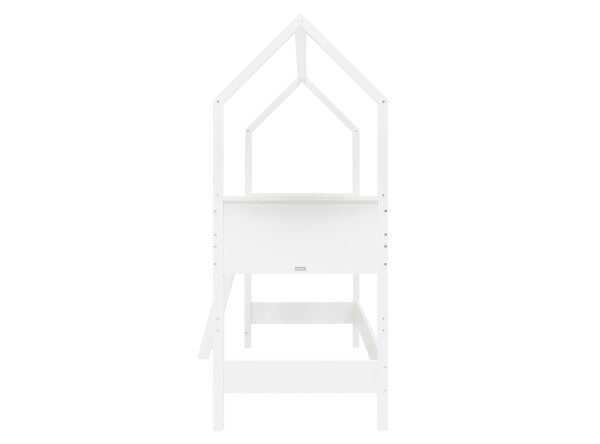 Half high bed 90x200 with slanting stairs Combiflex Home White