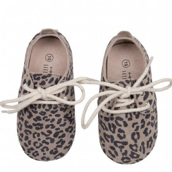 Oxford booties Leopard taupe