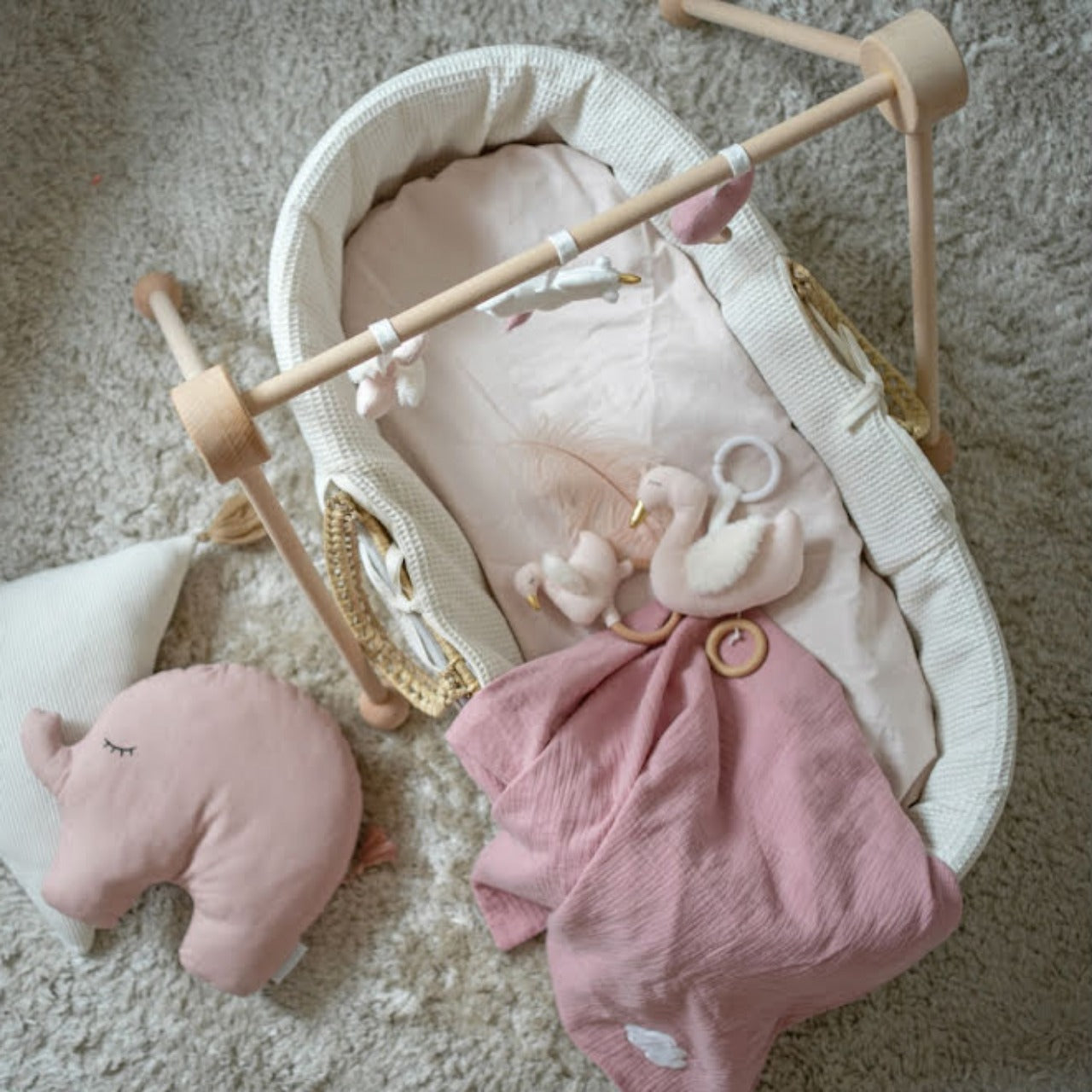 Wooden baby gym (white or natural)